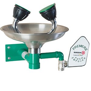 Аварийный фонтан настенный оцинк. сталь BOCCHI SafeWork SC300SS зеленый