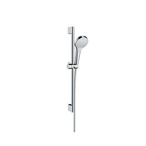 Hansgrohe HG Croma Seleсt S Душевой набор: штанга 650mm, ручной душ 110, 3jet (SoftRain, IntenseRain, массажная), EcoSmart, шланг, цвет: белый/хром, 26561400