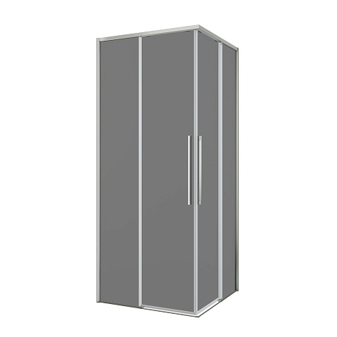 Душевое ограждение Black&White S1220-9090N-GG Brushed Nickel (900х900х1950)
