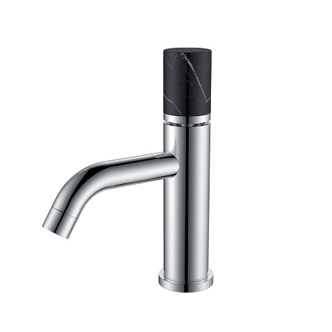 Смеситель Boheme STICK для умыв. низ. CHROME MRAMOR BLACK (комплект) 121-CR-MR-B