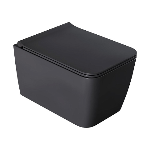 Boheme Zen подвесной унитаз с крышкой ANTHRACITE 967-SET-A