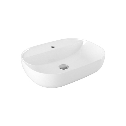 AZZURRA ELEGANCE SOFT раковина накладная 60х45х115см с 1 отв. под смеситель , цвет белый, ELLA060450ZMBI/(ZIP60M bi)*1