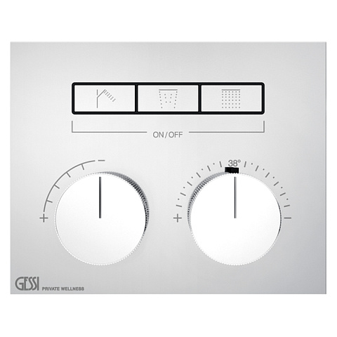 Gessi Hi-Fi Термостат для душа, с включением до 3 источников одновременно (внешняя часть), цвет: хром, 63006#031