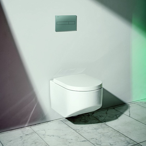 Laufen Sonar Унитаз подвесной 530х370х340 мм, безободковый, цвет: белый глянец, 8.2034.1.000.000.1
