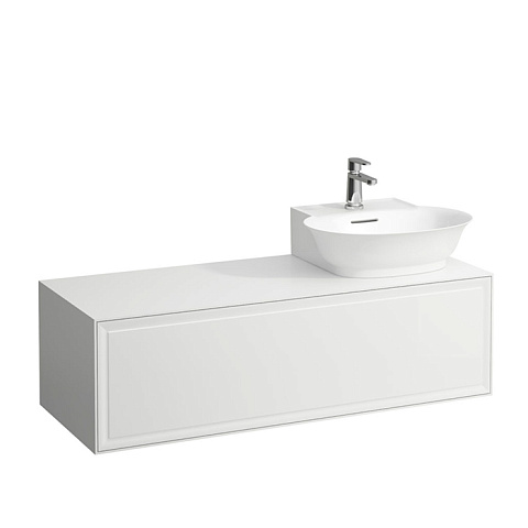 Laufen New Classic База под раковину подвесная, раковина справа , 1180х450х350 мм, 1 ящик, цвет белый глянцевый (для раковины 816852), 4.0608.6.085.631.1