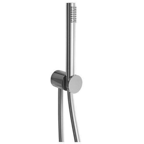 Fantini AF/21 Душевой набор: вывод воды 1/2”, шланг 150 см, ручная лейка FIT, держатель для лейки, цвет: хром, 81 02 8061