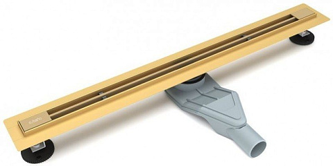 Душевой желоб ESBANO Slim решетка LINE длина 60 см золотой (600x80x30)