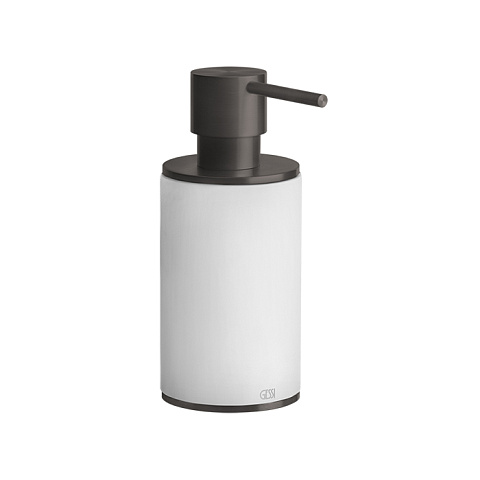 GESSI 316 Дозатор для жидкого мыла настольный, цвет: белый/brushed black metal pvd, 54737#707