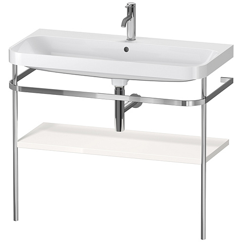 Duravit Happy D.2 Plus Консоль напольная с умывал 975х490х850 мм, с 1 отв , 1 ящик, выпуск и сифон в комплект, цвет бел глянц (Спеццена со склада!), HP4838O2222
