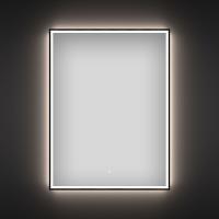 172201200, Прямоугольное зеркало с фронтальной LED-подсветкой 50*75 см Wellsee 7 Rays' Spectrum, цвет контура черный матовый 172201200-172201210