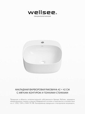 Накладная раковина для ванной Wellsee Idéal 326901000
