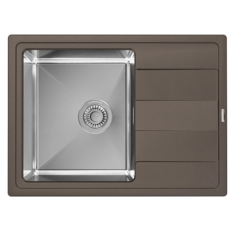 Кухонная мойка Florentina Комби 650 FS 21.390.B0650.307, серый шёлк