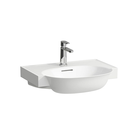 Laufen New Classic Раковина накладная овальная 600х480х75 мм, с 1 отв под смеситель,с переливом, цвет белый LCC, с покрытием LAUFEN Clean Coat, 8.1385.3.400.104.1