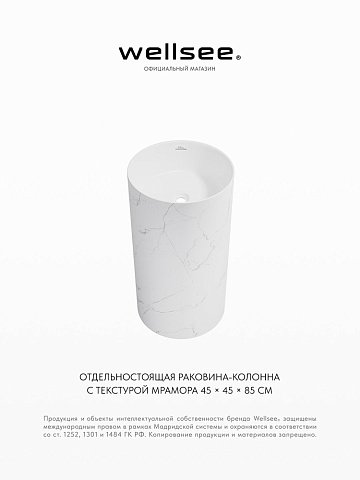 Напольная раковина для ванной Wellsee Chalice Perfection 230619000