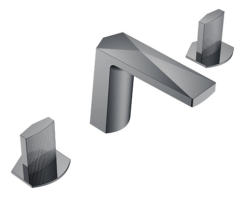 Смеситель врезной на 3отв. Boheme VENTURO Shine Gun Metall, ручка TOUCH 150-SGM-TOUCH