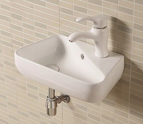 Раковина подвесная CeramaLux 9275L 450×280 мм, белый