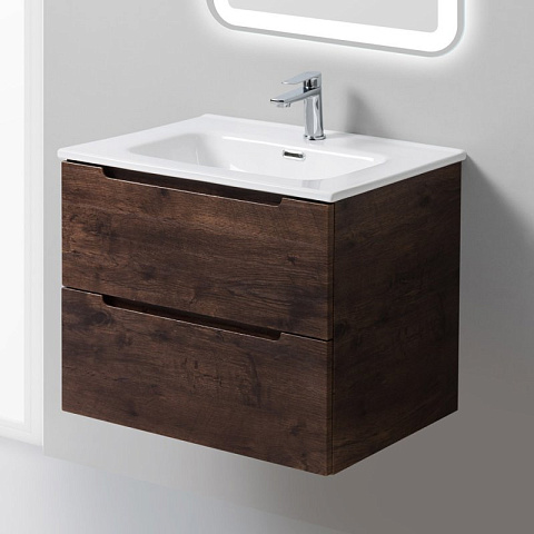 Тумба под раковину BelBagno Etna 60 см, с 2 ящиками, Rovere Moro