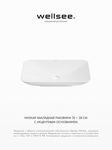 Накладная раковина для ванной Wellsee Demure 323202000