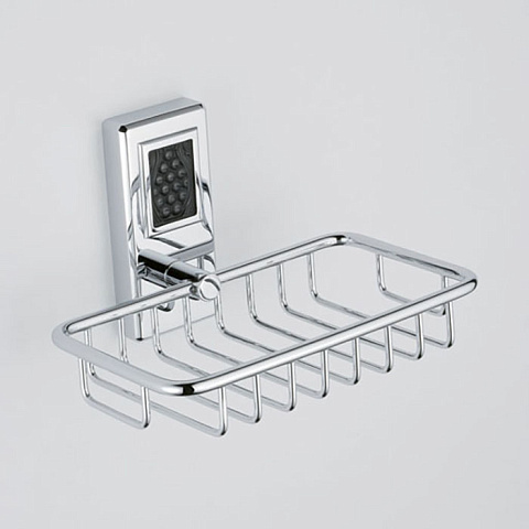 THG METROPOLIS CRISTAL NOIR Мыльница-корзина металлическая 160х95 мм., цвет хром, A2L-A02-620