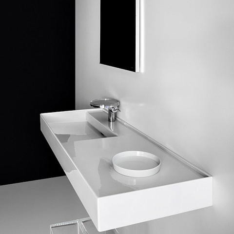 Laufen Kartell Раковина 1200х460х120мм без перелива, с 1 отв. под смеситель, цвет: белый, 8.1333.2.000.111.1