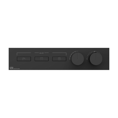 Gessi Hi-Fi Термостат для душа, с включением до 3 источников одновременно (внешняя часть), цвет: Black XL, 63014#299