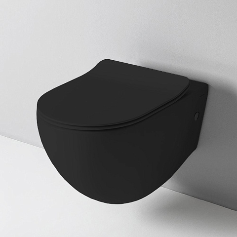 Artceram FILE 2.0 Унитаз подвесной безободковый 36х52 см, с креплениями, цвет черный матов (НЕ производится - Акция из наличия), FLV004 17 30