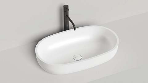 Раковина накладная Salini Gloria 1102205M S-Stone, 64x39 см, матовая поверхность