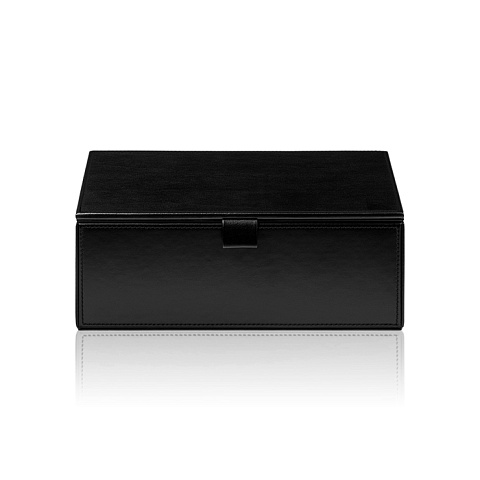 Decor Walther Brownie BMD2 Универсальная коробка 24.5x13x9.5см, с крышкой, цвет: черная кожа, 0930260