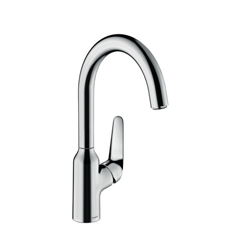 Hansgrohe HG Focus M42 Кухонный смеситель на 1 отв, однорычажный, поворотный излив 224мм, h221мм, 1jet, цвет: хром, 71802000