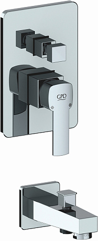 Смеситель для ванны с изливом GPD Pedra MTA160