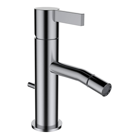 Laufen Kartell Смеситель для биде, на 1 отв, с донным клапаном, излив 110 мм, цвет: нержавеющая сталь (PVD), 3.4133.1.090.101.1