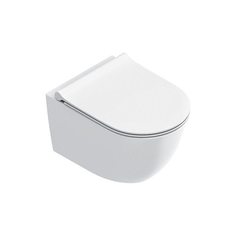 Catalano SFERA Унитаз подвесной 50x35, безободковый, смыв Tornado, покрытие Twinglaze+, 4.5л, без крепежа, цвет белый матовый (NEW 2026), 0511700021