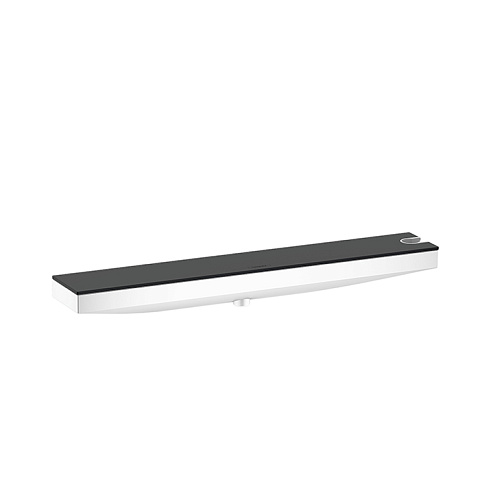 Hansgrohe HG FixFit Вывод воды с держателем ручного душа справа, с полкой 500х80мм, цвет: белый матовый, 26858700