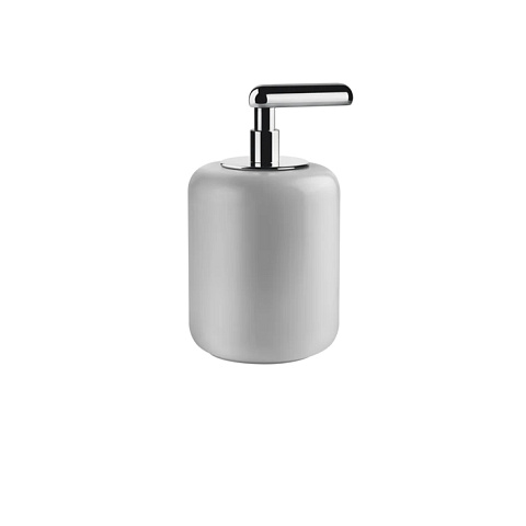 Gessi Goccia Дозатор для жидкого мыла настольный, цвет: хром/белый, 38037#031