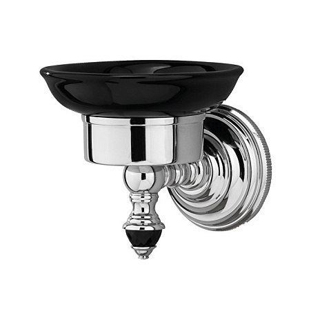 Devon&Devon Devon Black Diamond Мыльница подвесная (черная керамика), цвет: хром, BLKD501CRNE