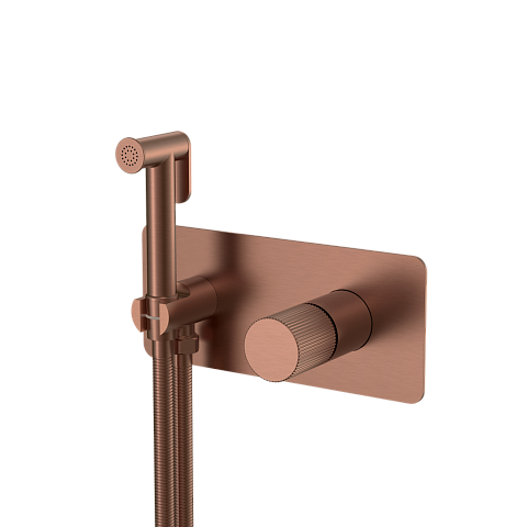 Смеситель гигиенический Boheme STICK BRUSHED BRONZE ручка LINEA 127-BRB.3