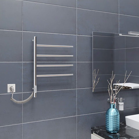 Полотенцесушитель электрический Vincea VTD-1S1CE 43x60, хром, таймер