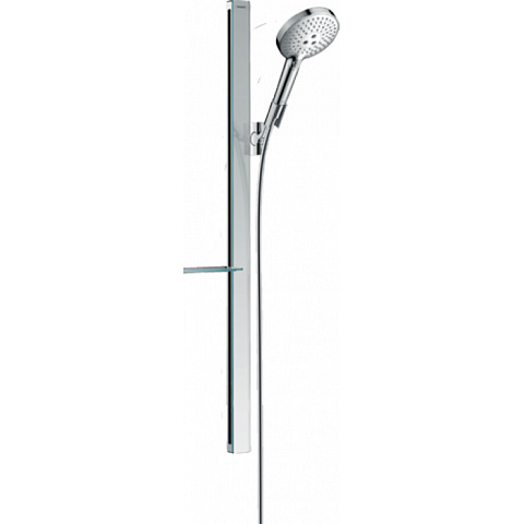 Hansgrohe HG Raindance Select S Душевой набор: штанга 90см, ручной душ 120, 3jet (Rain, RainAir, Whir), мыльница, шланг 1.25м, EcoSmart, цвет: хром, 27649000