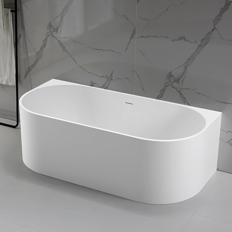 Ванна Солид Серфейс (Solid Surface) Vincea VBT-4S07-1700MW, 1700x800x550, белый матовый, щелевой перелив