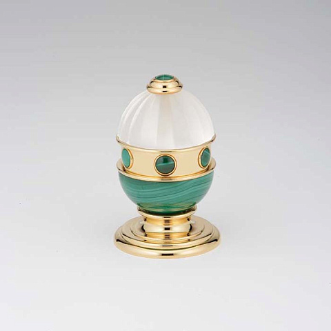 THG CHEVERNY MALACHITE Вентиль смесителя для раковины, вставки малахит, цвет полированное золото, A1S-F01-35