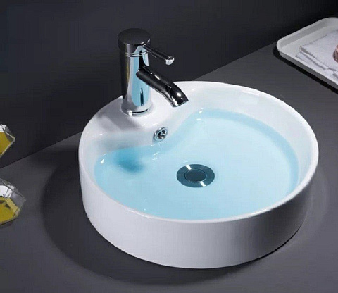 Раковина накладная CeramaLux 7026B 410×410 мм, белый