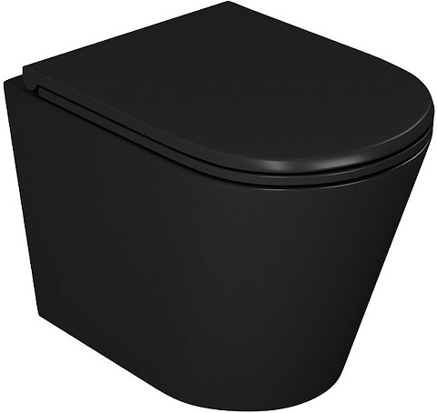 Унитаз подвесной D&K Venice DT1026025 безободковый, черный