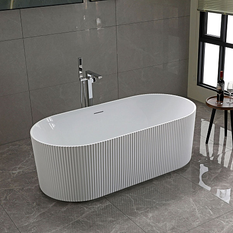 Ванна акриловая Vincea VBT-426-1700 1700x800x580, цвет белый, щелевой перелив