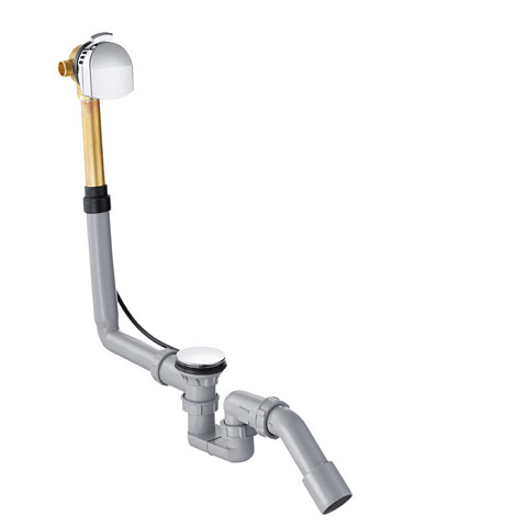 Hansgrohe HG Exafill S Слив-перелив для стандартных ванн, с функцией наполнения: подключение слева DN20, цвет: хром, 58123000
