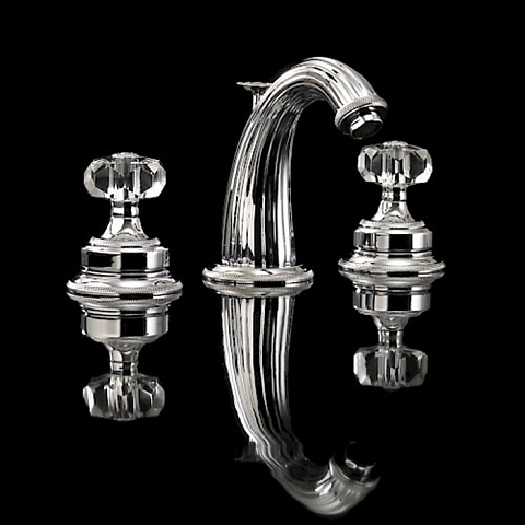 Devon&Devon Devon Excelsior King Смеситель для раковины на 3 отв., донный клапан, цвет: хром., EXC-KN100CR