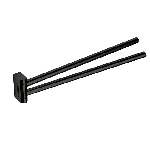 Colombo Mini Двойной держатель полотенца 34*6,1cм , цвет: PVD графит матовый, B4012.GM