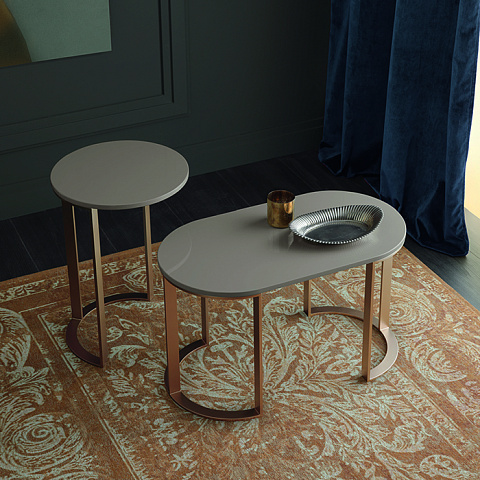 VITAGE milldue edition Tailor Столик Ø354х512 мм., структура матовое розовое золото, цвет глянцевый Argilla, 7669.116.331