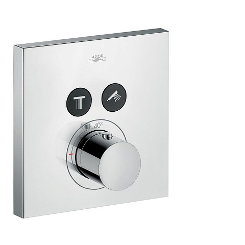 Axor AX ShowerSelect Встраиваемый термостат для душа, 2 потреб, (внешняя часть), цвет: хром, 36715000