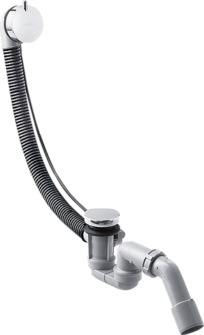 Набор: Hansgrohe Flexaplus S Готовый набор для слива и перелива для стандартных ванн, хром 58150000