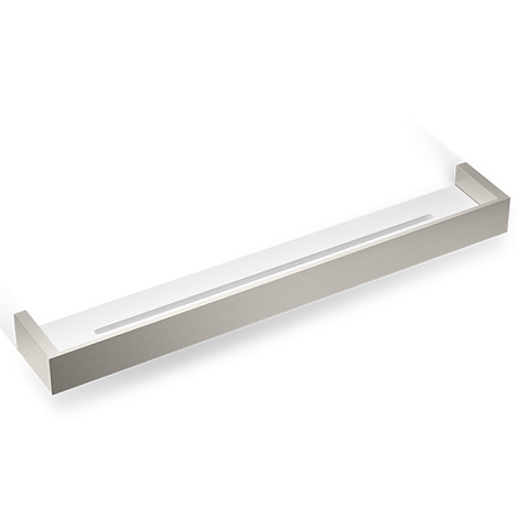 Decor Walther Brick DA60 Душевая полка 60x9см, акриловое белое стекло, цвет: никель сатинированный, 0593834
